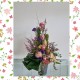 Protea & Rose Rustic Arrangement in Galvanized Bucket