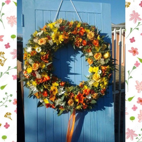 XXL Vibrant Funeral Wreath