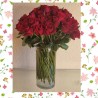 Red Roses in a Vase (50, 100, or 200 Stems)